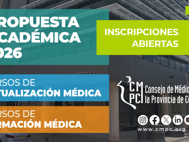 Cursos de Formación Médica y Actualización Médica en el Consejo de Medicos de la Provincia de Córdoba