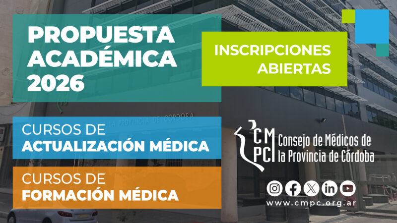 Cursos de Formación Médica y Actualización Médica en el Consejo de Medicos de la Provincia de Córdoba